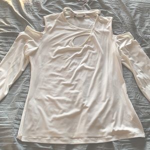 Cream Cut Out Top